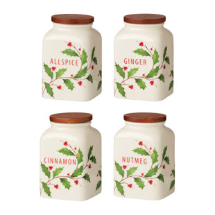 LENOX Holiday Baking Spice Jars, Set Of 4 (Set of 4)