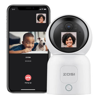 ZOSI 4MP 360° Pan/Tilt Security IP Camera for Baby/Pet with One-Touch Call, 2-Way Talk, Human Tracking