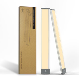 LEPOTEC 12" Under Cabinet Lighting, 54LED Wireless Rechargeable Sensor Light for Kitchen,Closet,Stairs (Set of 2)