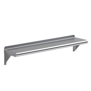 AMGOOD 8 in. x 36 in. Stainless Steel Wall Shelf