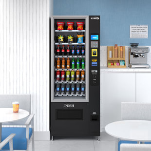 KOOLMORE Refrigerated Snack Vending Machine with 36 Slots Featuring Credit Card Reader and Bill Acceptor