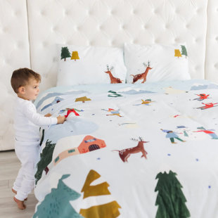 ROOKIE HUMANS Snowy Day 100% Cotton Duvet & Pillowcase Set