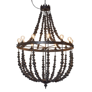 BOBO INTRIGUING OBJECTS Metal Beaded 12 Light Chandelier