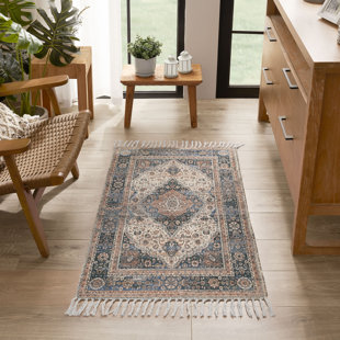 Jessica Simpson Machine Washable, Slip Resistant Accent and Runner Rugs with Fringe