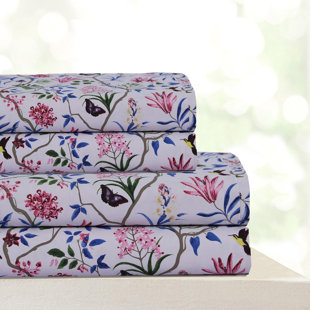 HOME SWEET HOME DREAMS 400 Thread Count Egyptian Quality Cotton Printed Sheet Set