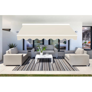 Canopee Manual Retractable Patio Awning with Protective Case 300g POLY
