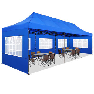 DREAMDWELL HOME 30 ft. W x 10 ft. D Real Heavy Duty Pop Up Canopy Outdoor Wedding Party Tent with 8 Sidewalls