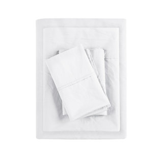 Gracie Mills Clementine 200 Thread Count Year-Round Cotton Percale Sheet Set