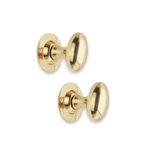 SPIRA BRASS Oval Mortice Door Knob