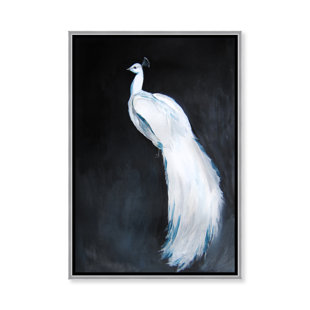 R2H MODERN Alabaster Majesty: White Peacock Against The Night