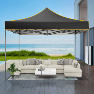 DREAMDWELL HOME Upgraded 10 Ft. W x 10 Ft. D Heavy Duty Steel Pop Up Canopy w/ sidewalls storage Bag Ropes Stakers