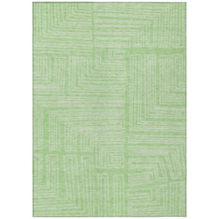 ADDISON RUGS Machine Washable Indoor/Outdoor Chantille ACN1045 Mint Rug
