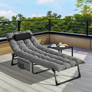EDROSIE INC Powder Coated Steel Outdoor Convertible Chaise Lounge(set of 2)