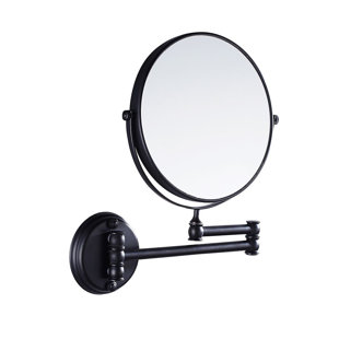 ERIDANUS Kosmetikspiegel/Schminkspiegel, Doppelseitig, 360° Schwenkbar, Schwarzer Antiker, Umkehrbarer Vergrößerungswandspiegel