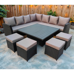 DREAMS LIVING LTD ROSEN 2024 Wicker 11 - Person Garden Lounge Set with Cushions