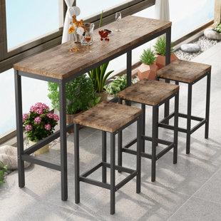 SISCAR LANDS Dining Table Sets 4 - Piece Trestle Dining Set