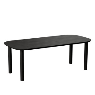 HAAKEN FURNITURE Dining Table 82 2/3 X 35 1/2" Black Oak
