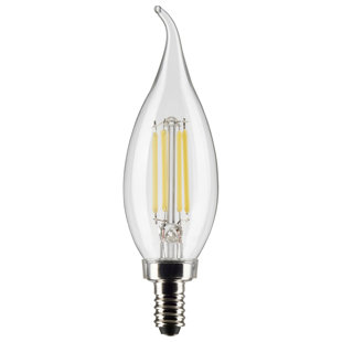 SATCO LIGHTING 4 Watt Vintage Edison Dimmable CA10 Candelabra (E12) LED Bulb - 350 Lumens , And 90CRI