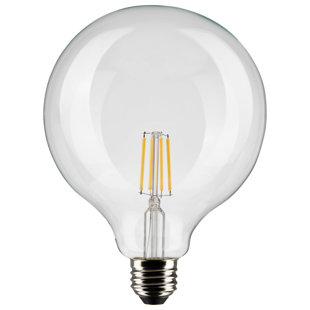 SATCO LIGHTING 6 Watt Vintage Edison Dimmable G40 Medium (E26) LED Bulb - 500 Lumens , And 90CRI