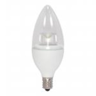 SATCO LIGHTING Single 4.5 Watt Dimmable B11 Shaped Candelabra (E12) Base LED Bulb