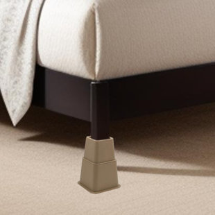 HOMEROOTS 8 Pieces Adjustable And Heavy Duty Bed Risers Or Furniture Legs