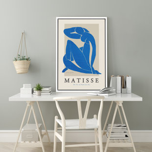 IDEA4WALL Classical Artwork Blue Nudes In 1952 by Henri Matisse Artwork Framed Canvas Painting Print Wall Art