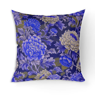 AMRITA SEN Meadow Bloom Floral Indoor/Outdoor Reversible Throw Pillow