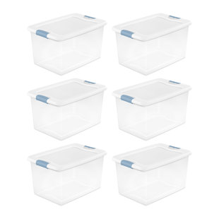 Sterilite Latching Stackable Storage Container w/ Lid (Set of 6)