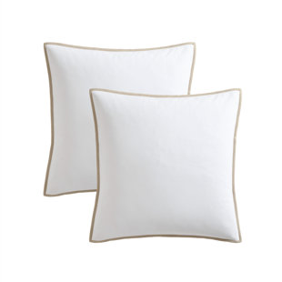TOMMY BAHAMA HOME Tommy Bahama Bahama Basic Cotton 2 Piece White Euro Sham Set (Set of 2)