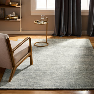 TOWN & COUNTRY LIVING Town & Country Luxe Rita Ribbed Textured Handcrafted Area Rug Grey/Blue/Ivory