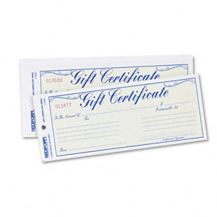 REDIFORM OFFICE PRODUCTS Rediform® Gift Certificate with Envelopes (Set of 25)