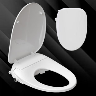 FANGFLOWER Electric Bidet Smart Toilet Seat, Unlimited Heated Water, Rear & Ront Wash, LED Light, Air Dryer