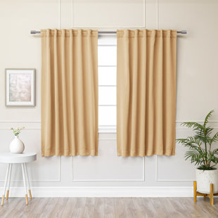 EBERN DESIGNS Bantam Solid Blackout Thermal Rod Pocket Curtain Panels (Set of 2)