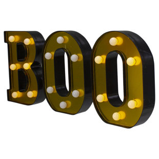 NORTHLIGHT SEASONAL LED Lighted "BOO" Halloween Marquee Sign