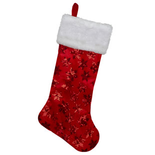 NORTHLIGHT SEASONAL 20.5" Sequin Snowflake Christmas Stocking