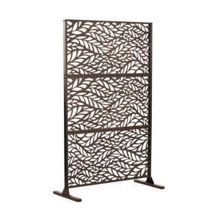 EASCOM Yoan 71.5" Outdoor Privacy Screen 3- Panel Freestanding, Decorative Room Divider