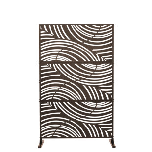 EASCOM 71.5"H X 47.2"W Outdoor Privacy Screen 3-Panel Freestanding, Decorative Room Divider