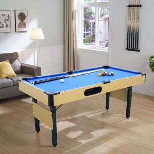 IYOFE 6-Ft Pool Table For Families With Easy Folding For Storage, Includes Balls, Cues, Chalk