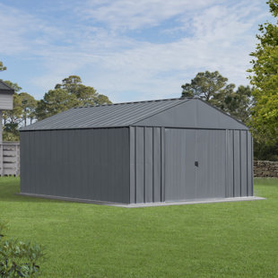 ARROW 12 ft. W x 15 ft. D Galvanized Steel Storage Shed