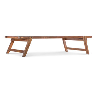BOBO INTRIGUING OBJECTS Crafted Rustic Wood Army Table w/ Movable Legs