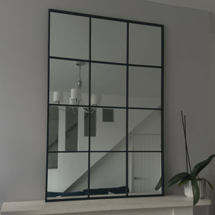 ANDREW GERARD MIRRORS Rectangle Metal Window Panel Mirror