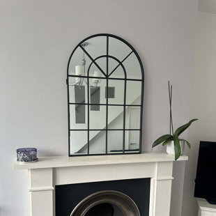 ANDREW GERARD MIRRORS Arch Metal Window Panel Mirror