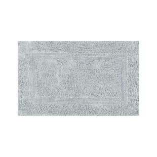 LATITUDE RUN® Annerose Collection 100% Cotton Reversible Machine Washable Bath Mats, Super Absorbent Bathroom Rugs