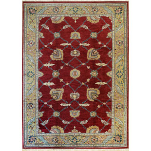 EORC Stylish and Durable Handwoven Oriental Wool Indoor Stain Resistant Red Rectangle Area Rugs