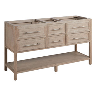 SIGNATURE HARDWARE 60" Robertson Double Bathroom Vanity - Cabinet Only
