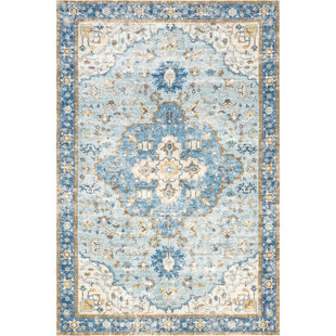 Lauren Liess x Rugs USA Amaryllis Medallion Machine Washable Area Rug
