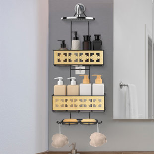 ZENCO HOMEGOODS Black Metal Wall Mounted Required Bathroom Storage Furniture Set