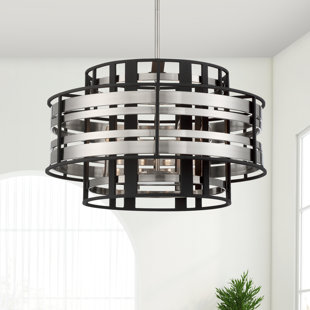 METROPOLITAN BY MINKA Preston 8 - Light Dimmable Drum Chandelier