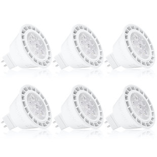 TORCHSTAR MR16 LED Light Bulb, Dimmable Spotlight Bulb, GU5.3 Bi-Pin Base, 5000K Daylight (Set of 6)