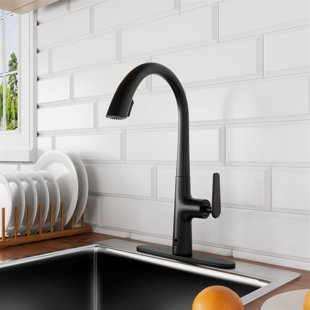 GIVINGTREE Dual Sensors Touchless Pull-Down Kitchen Faucet Fingerprint Resistant, Standard Braided Hoses